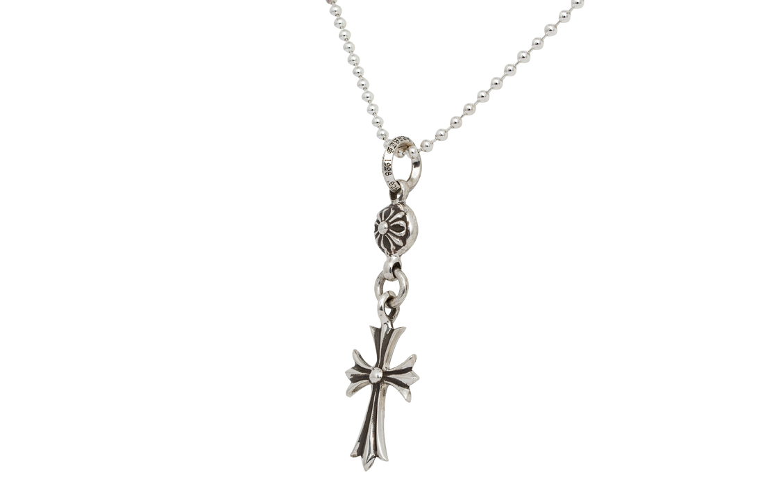 Lookbook Rantai Loket Chrome Hearts Single Ball Cross 925 Perak Lelaki. None