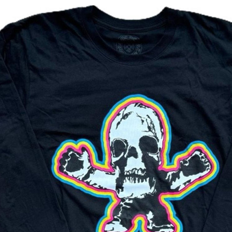 Shop Chrome Hearts Baju Lengan Panjang Cetakan Tengkorak Hitam CH-008114