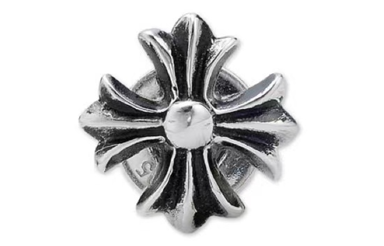 Order Chrome Hearts Pequeño Pendiente Cruz 925 Plata en Plata. CH-ED-543