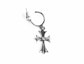 Buy Chrome Hearts Small Cross Hoop Single Earring 925 Silver Unisex Pair. DSC08848