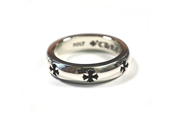 Chrome Hearts Smooth Cross 925 Silver Ring Unisex Couple Style Silver. CH0014280
