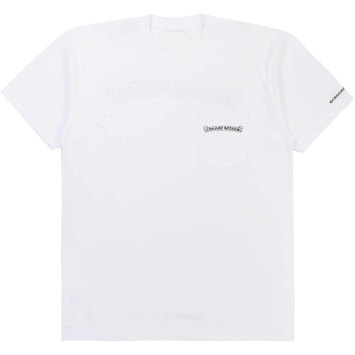 Chrome Hearts Solid Color Crewneck T-Shirt Unisex White CH-0602