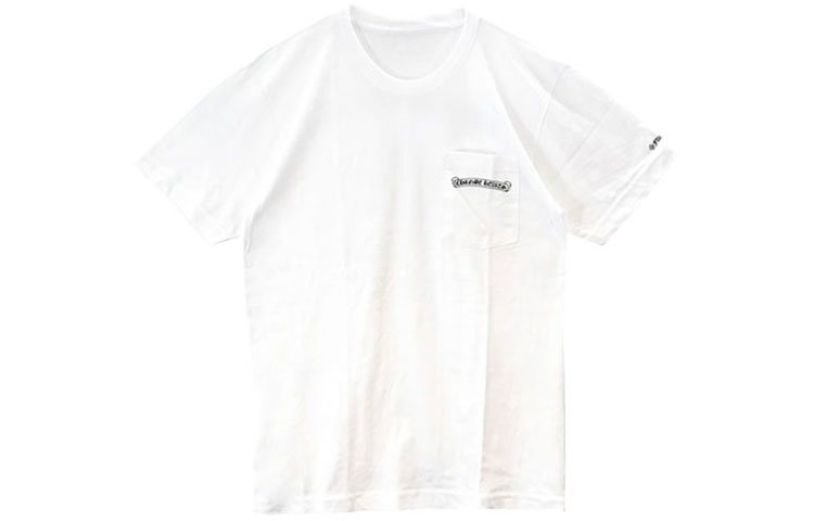 Order クロムハーツ ソリッド カラー クルーネック Tシャツ ユニセックス ホワイト CH-0602