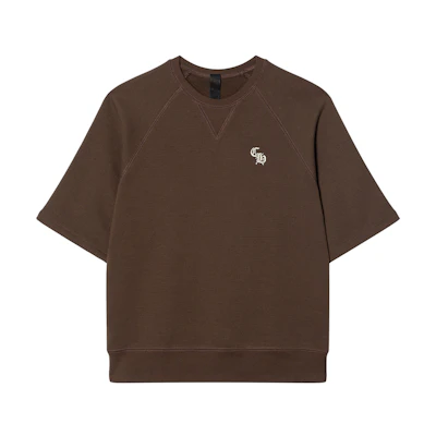 Chrome Hearts Solid Logo Embroidered Brown Crewneck Short Sleeve T-Shirt SS24 . CH-2024-9994