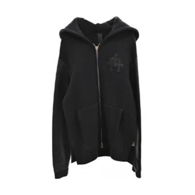 Chrome Hearts Solid Logo Print Zip-Up Hoodie Jacket CH-0000170