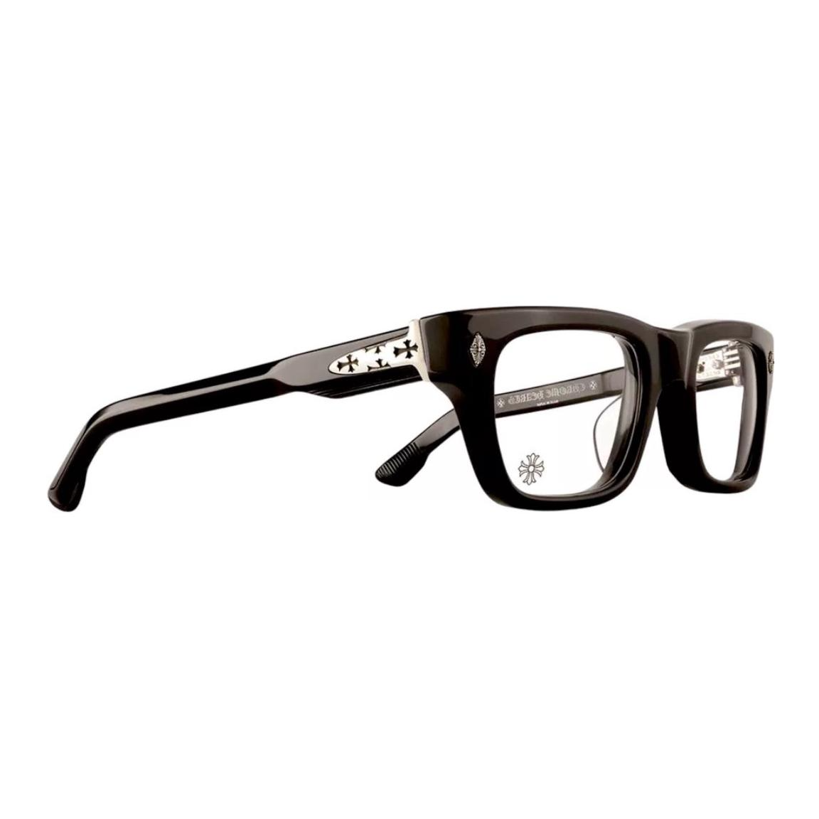 Shop Chrome Hearts Square Optical Glasses Black Frame for Men. CRYPDIC-BK