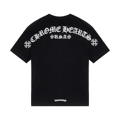 Chrome Hearts SS21 Black Unisex Letter Print Crewneck T-Shirt. CH-467