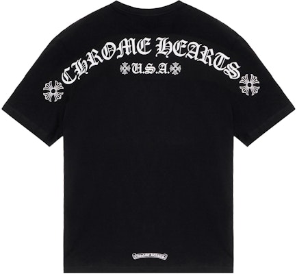 크롬하츠 SS21 블랙 유니섹스 레터 프린트 크루넥 티셔츠. CH-467 Order 크롬하츠 SS21 블랙 유니섹스 레터 프린트 크루넥 티셔츠. CH-467