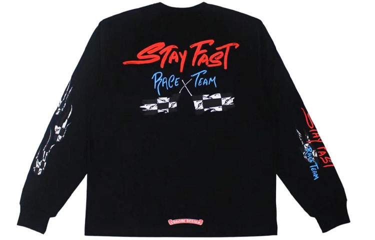 Chrome Hearts SS22 Alphabet Print Unisex Black Long Sleeve Tee. CH-072101