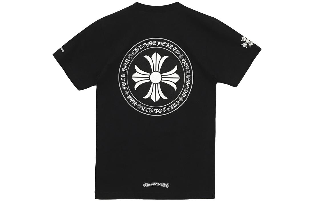 Order Chrome Hearts SS22 黑色十字字母圖案男女休閒T恤 CH-202308042