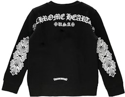 Chrome Hearts SS22 Logo Print Geometric Crewneck Sweatshirt Black Unisex CH-2022422 Chrome Hearts SS22 Logo Print Geometric Crewneck Sweatshirt Black Unisex CH-2022422
