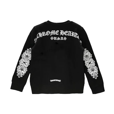 Chrome Hearts SS22 Logo Print Geometric Crewneck Sweatshirt Black Unisex CH-2022422