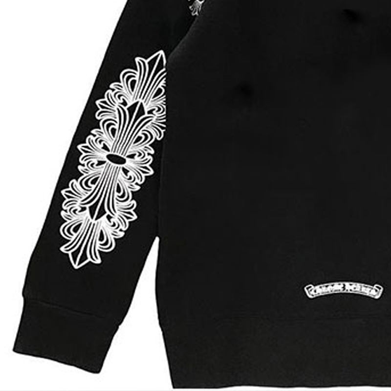 Details for Chrome Hearts SS22几何图案标志印花黑色圆领卫衣男女款 CH-2022422
