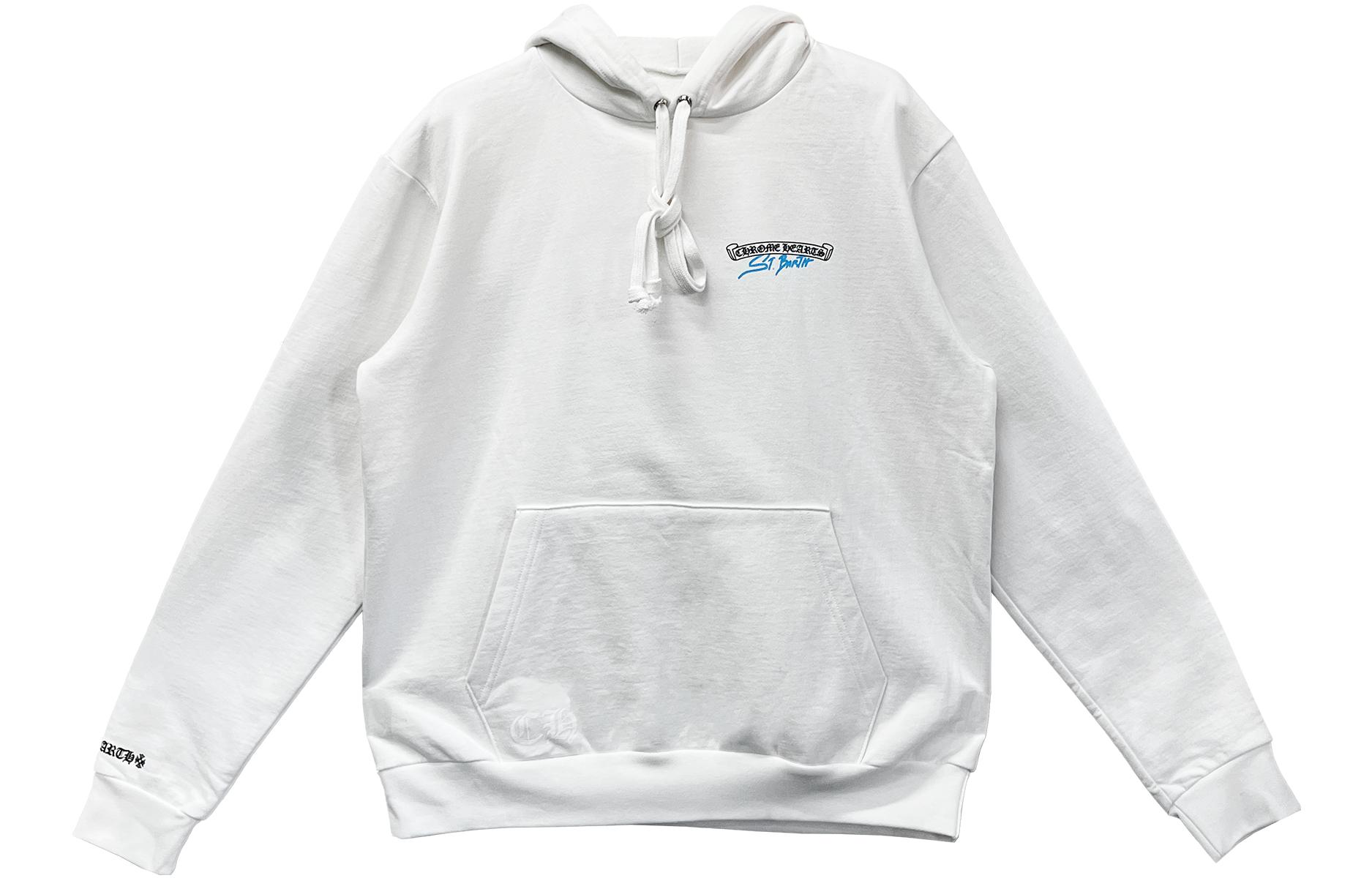 Chrome Hearts SS22 White Hoodie with Graphic Logo Print Unisex CH-2023022401