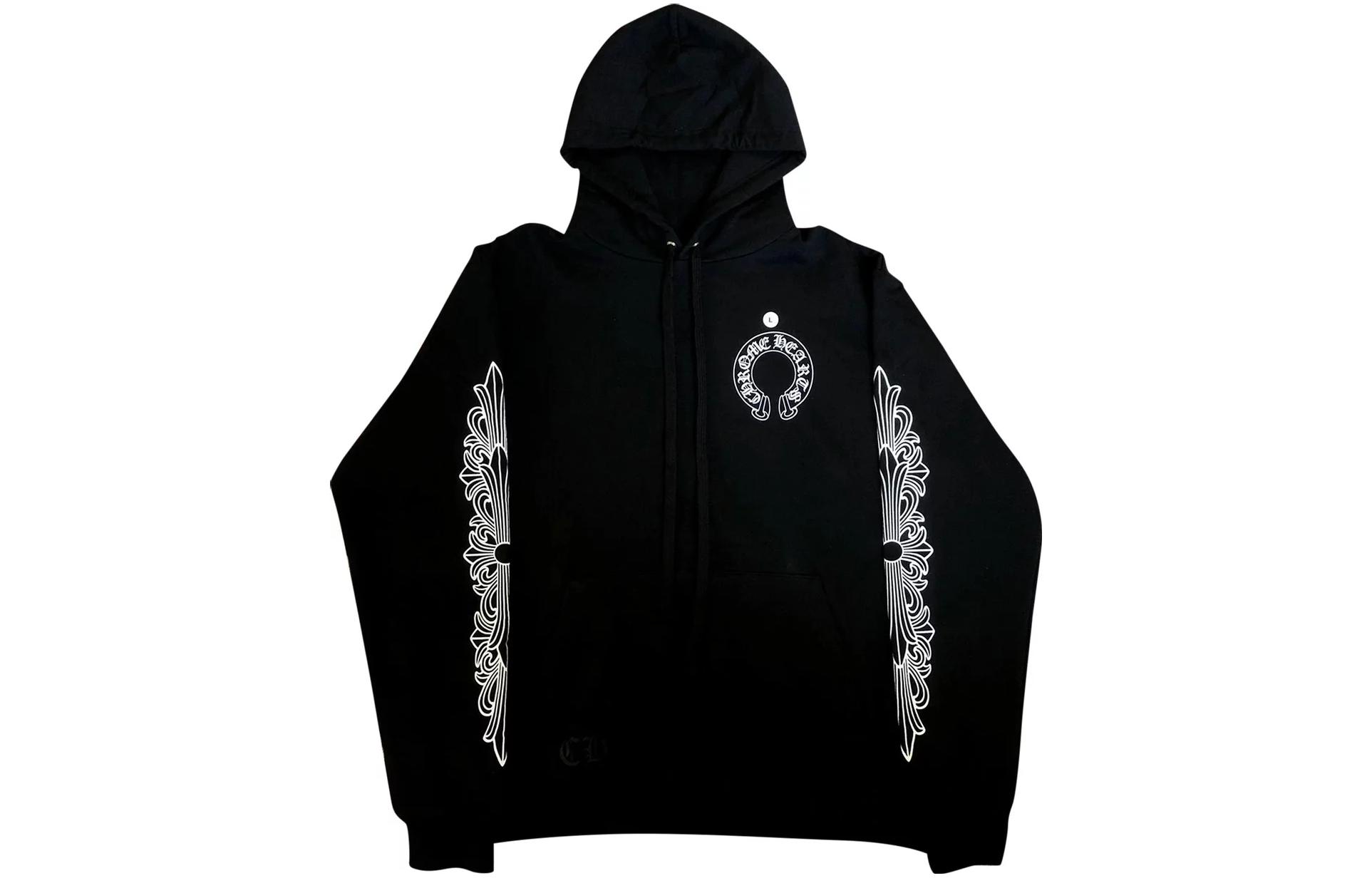 Order Chrome Hearts SS23 Hoodie Hitam Motif Geometris. CH-2023020604