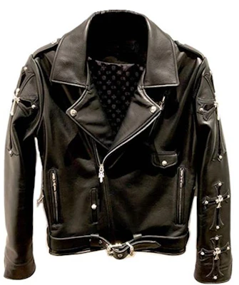 Chrome Hearts SS23 黑色十字拉鍊外套 男女基本翻領款式 CH-202300003 Buy Chrome Hearts SS23 黑色十字拉鍊外套 男女基本翻領款式 CH-202300003