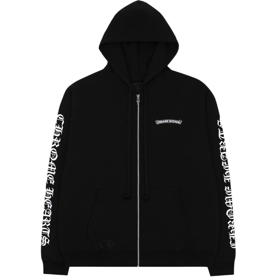 Chrome Hearts SS23 Black Graphic Print Zip-Up Hoodie Fashion 100000319FLZUH-PURP