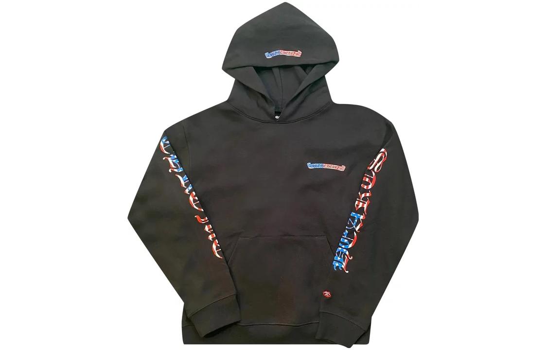 Order 크롬하츠 SS23 블랙 레터 프린트 롱슬리브 후디 CH-2023-0010