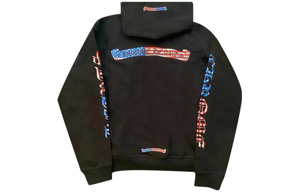 Lookbook 크롬하츠 SS23 블랙 레터 프린트 롱슬리브 후디 CH-2023-0010