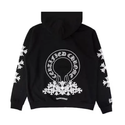 Chrome Hearts SS23 Black Logo Print Hoodie CH-00001