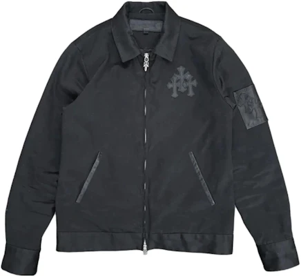 Chrome Hearts SS23 黑色簡約標誌貼布翻領夾克 CH-000097 Buy Chrome Hearts SS23 黑色簡約標誌貼布翻領夾克 CH-000097