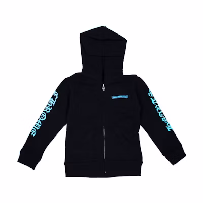 Chrome Hearts SS23 Black Zip-Up Hoodie with Logo Print for Men CH-000061