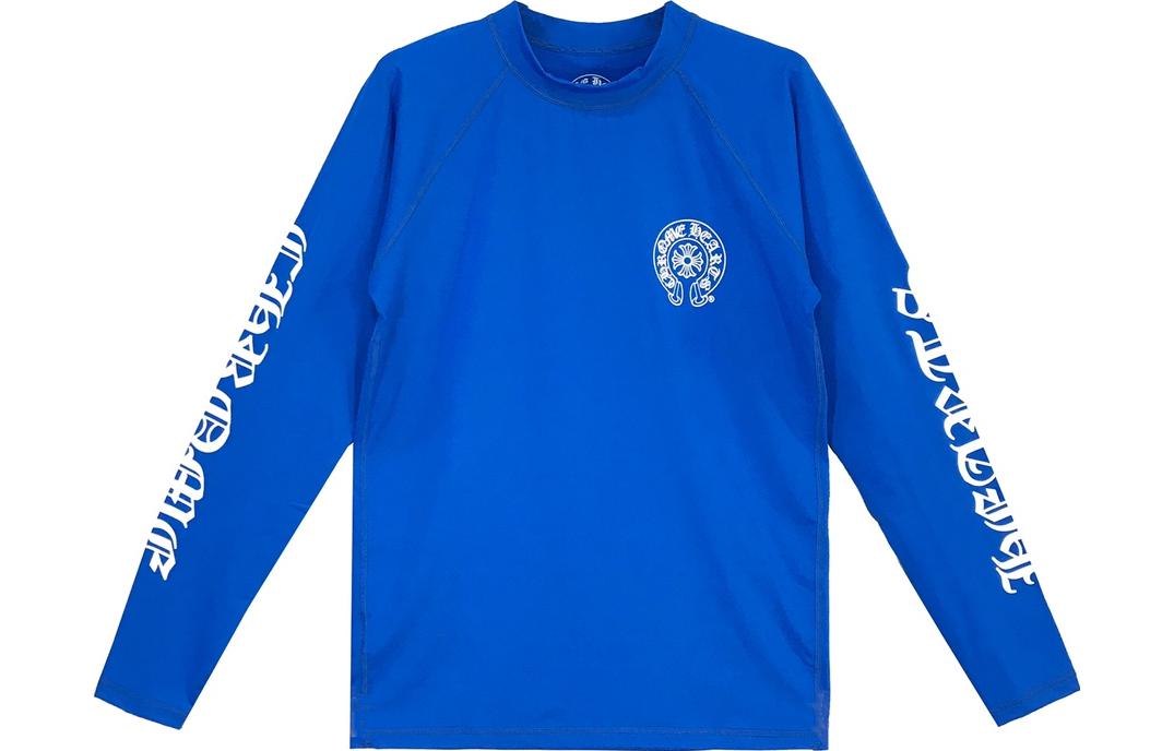 Chrome Hearts SS23 Blue Letter Logo Print Hoodie CH-000099