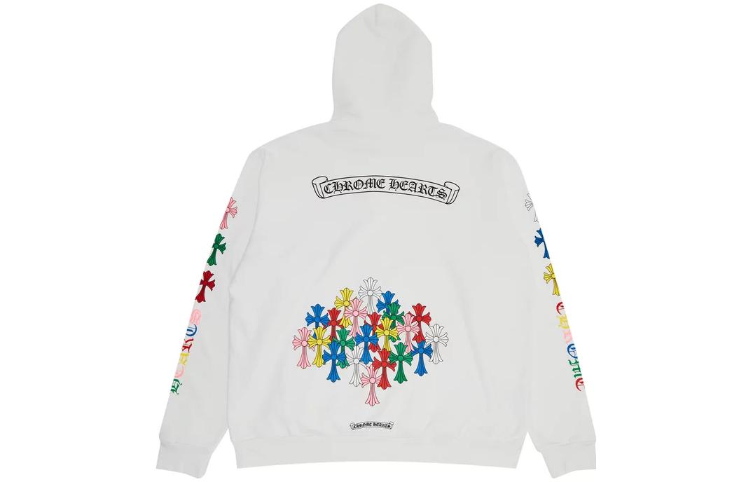 Chrome Hearts SS23 Cross Logo Graphic Crewneck Sweatshirt White CH-000106