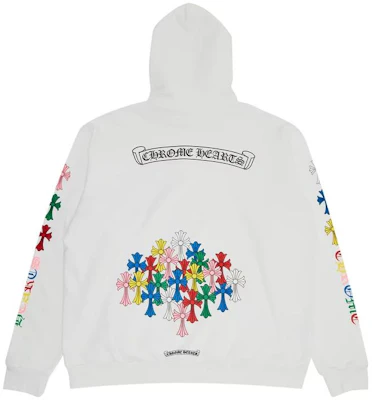 Chrome Hearts SS23 十字標誌圖案白色圓領衛衣 CH-000106 Buy Chrome Hearts SS23 十字標誌圖案白色圓領衛衣 CH-000106