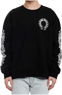 Chrome Hearts SS23 Sweatshirt Logo Cross Unisex Hitam Graphic CH-20230316 Order Chrome Hearts SS23 Sweatshirt Logo Cross Unisex Hitam Graphic CH-20230316