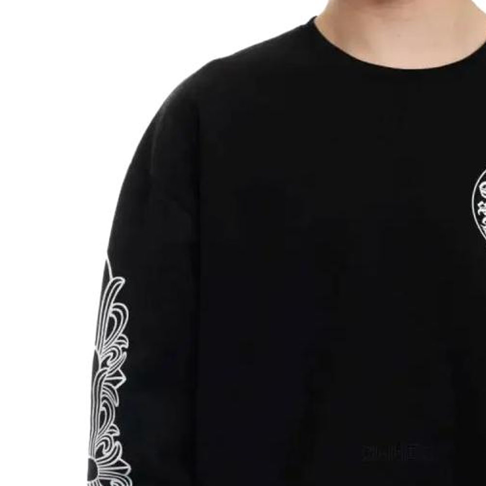 Details for Chrome Hearts SS23 Sweatshirt Logo Cross Unisex Hitam Graphic CH-20230316
