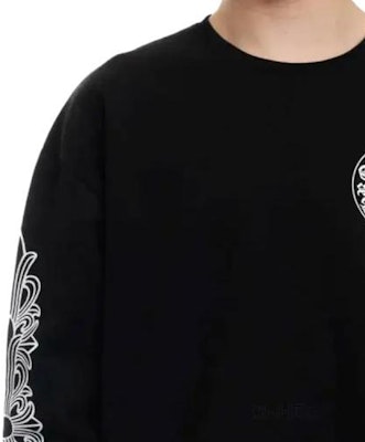 Chrome Hearts SS23 Sweatshirt Logo Cross Unisex Hitam Graphic CH-20230316 Details for Chrome Hearts SS23 Sweatshirt Logo Cross Unisex Hitam Graphic CH-20230316