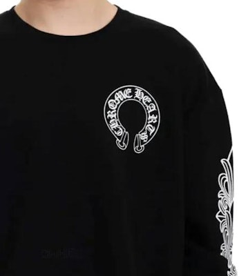 Chrome Hearts SS23 Sweatshirt Logo Cross Unisex Hitam Graphic CH-20230316 Sizing Chrome Hearts SS23 Sweatshirt Logo Cross Unisex Hitam Graphic CH-20230316