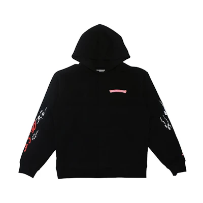 Chrome Hearts SS23 Graphic Logo Print Hoodie Black Unisex CD-171900