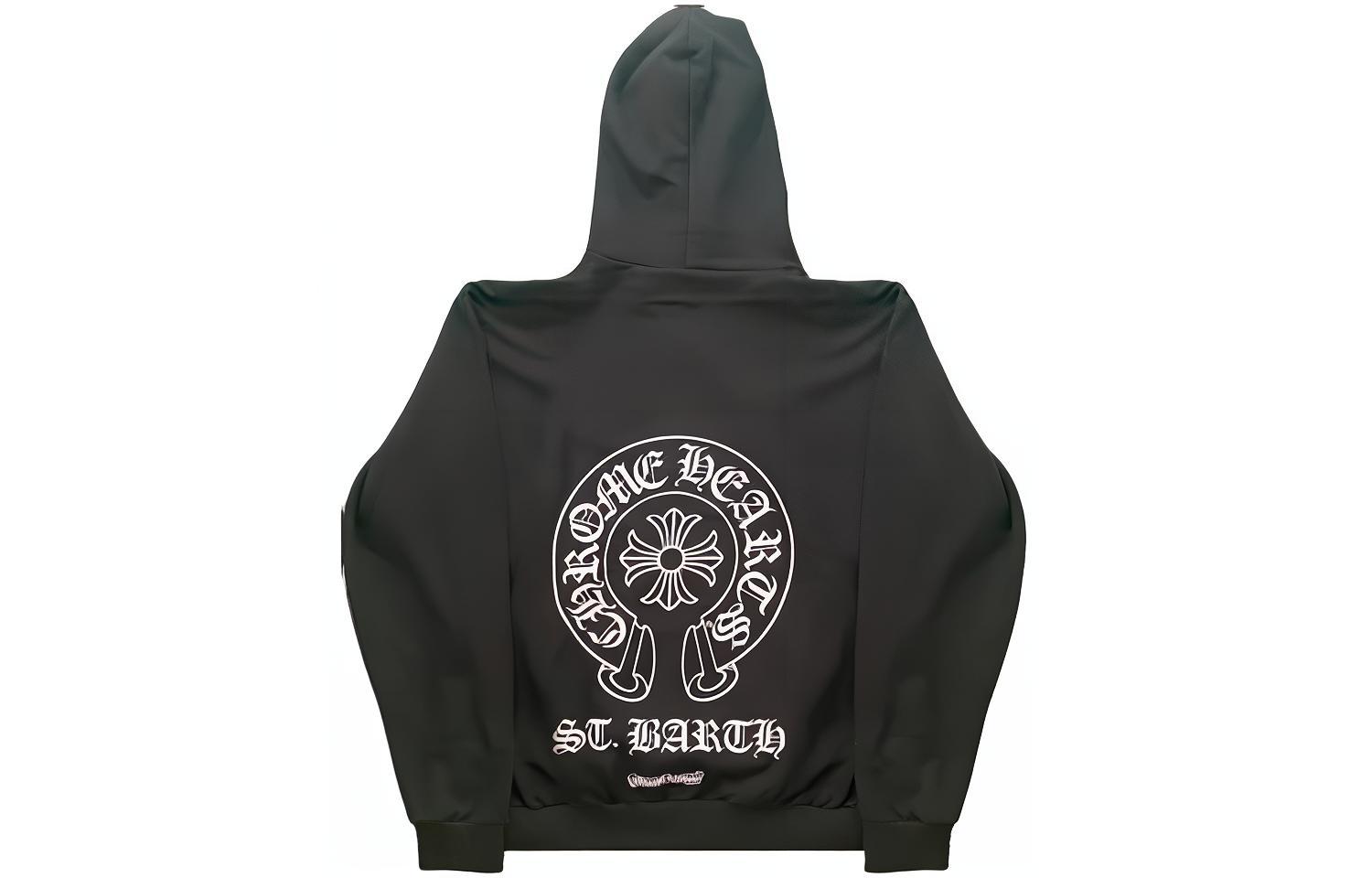 Chrome Hearts SS23 Horseshoe Letter Print Hoodie Unisex Black CH-1387
