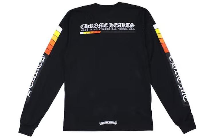 Chrome Hearts SS23 Letter Print Crewneck Pullover Hoodie Black Mens CH-20231298