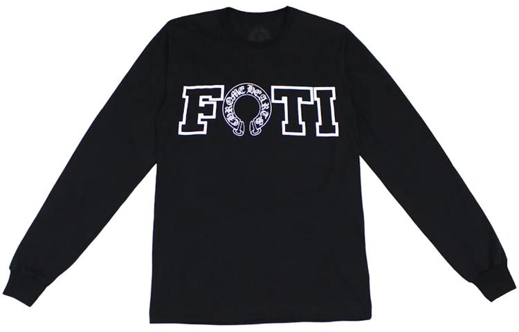 Chrome Hearts SS23 Letter Printed Black Long-Sleeve Sweatshirt Men CH-000034