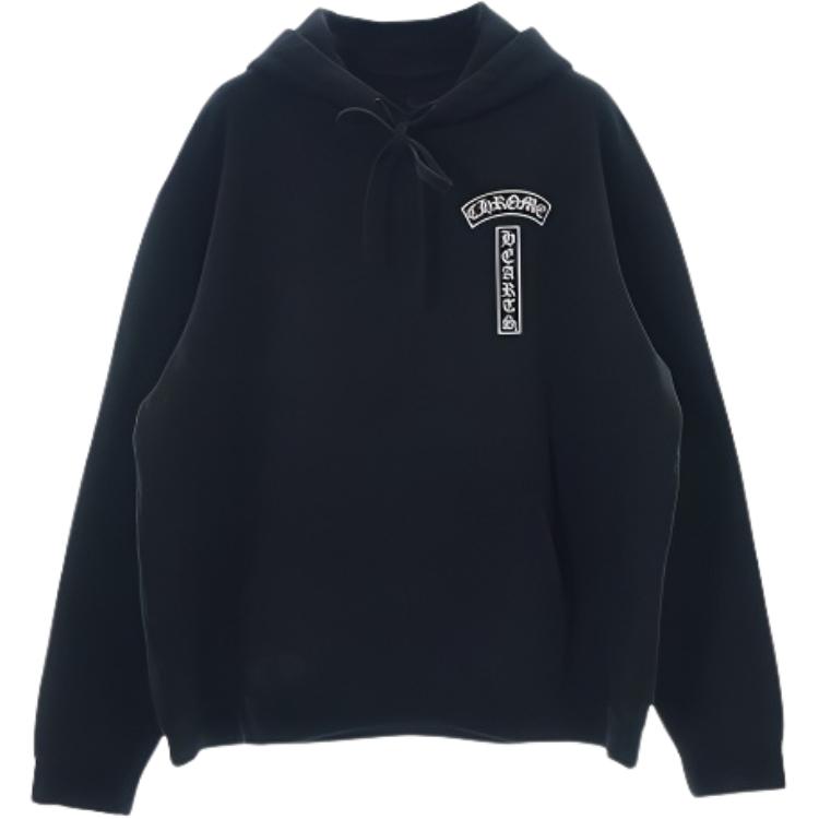 Chrome Hearts SS23 Logo Letter Print Drawstring Hoodie Black () CH-0000121