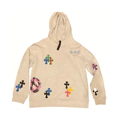 Chrome Hearts SS23 Logo Patch Pullover Hoodie Beige Long Sleeve CH-00001598