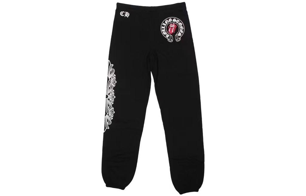 Order Chrome Hearts SS23 標誌印花黑色運動長褲 CH-20230342