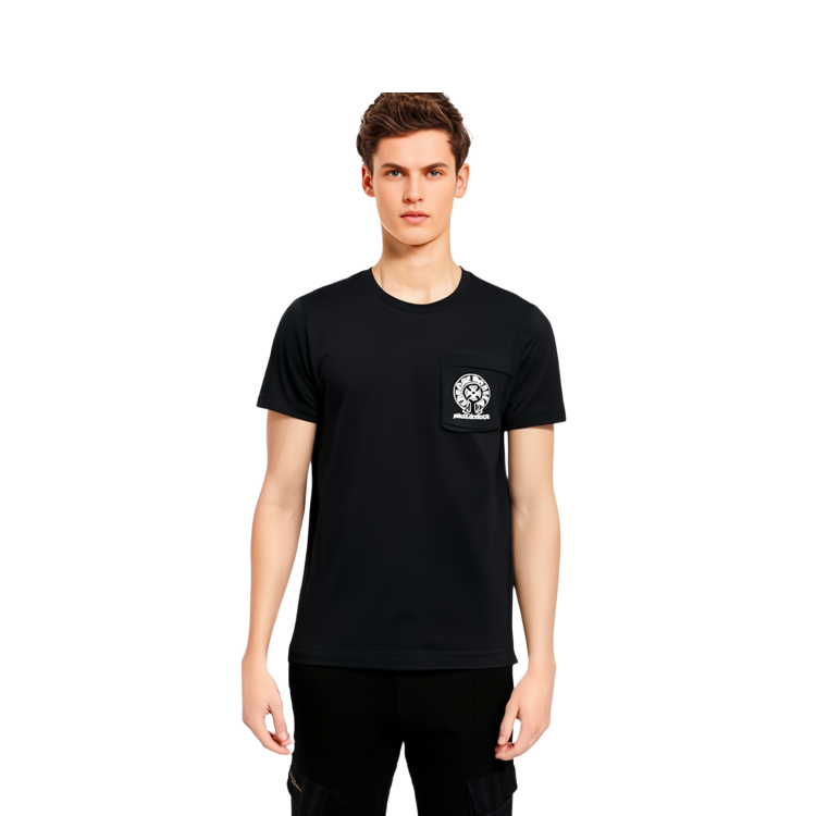 Shop Chrome Hearts SS23 Manchester Eksklusif Kaos Pria Horseshoe Cross Print. CH-030053912