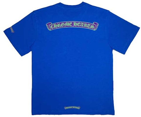 クロムハーツ SS23 スクロールプリント ブルー ユニセックス 半袖Tシャツ. 202308073 Lookbook クロムハーツ SS23 スクロールプリント ブルー ユニセックス 半袖Tシャツ. 202308073