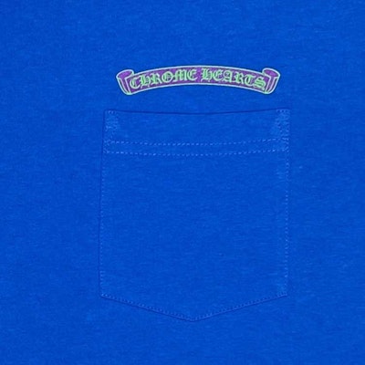 クロムハーツ SS23 スクロールプリント ブルー ユニセックス 半袖Tシャツ. 202308073 Sizing クロムハーツ SS23 スクロールプリント ブルー ユニセックス 半袖Tシャツ. 202308073