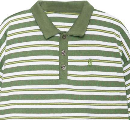 크롬하츠 SS23 스트라이프 로고 자수 긴팔 폴로 셔츠 그린 CH-036007303 Shop 크롬하츠 SS23 스트라이프 로고 자수 긴팔 폴로 셔츠 그린 CH-036007303