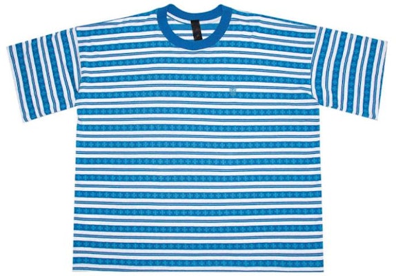 Chrome Hearts SS23 Striped Logo Print Crewneck Short Sleeve Tee Blue - Men’s CH-036008149 Buy Chrome Hearts SS23 Striped Logo Print Crewneck Short Sleeve Tee Blue - Men’s CH-036008149