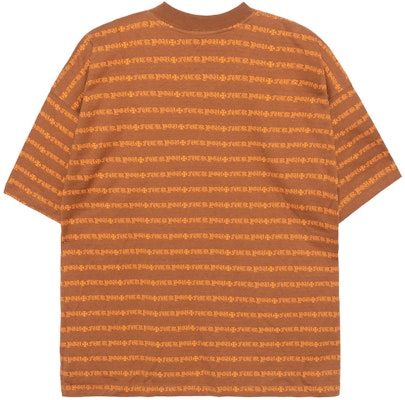 Chrome Hearts SS23 Striped Logo Print Unisex Orange T-Shirt. CH-036001167 Lookbook Chrome Hearts SS23 Striped Logo Print Unisex Orange T-Shirt. CH-036001167
