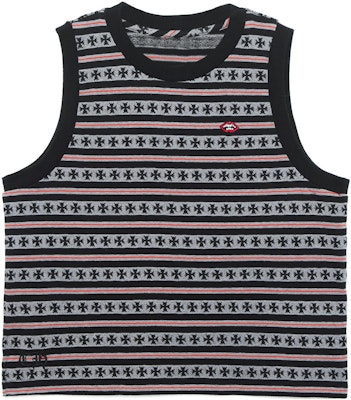 Chrome Hearts SS23 条纹印花无袖背心 黑色 CH-036004370 Buy Chrome Hearts SS23 条纹印花无袖背心 黑色 CH-036004370