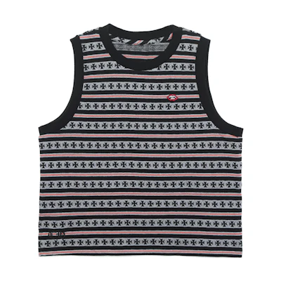 Chrome Hearts SS23 Striped Print Sleeveless Tank Top Black - CH-036004370