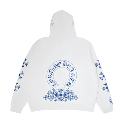 Chrome Hearts SS23 White Letter Printed Hoodie Unisex Long Sleeve CH-2023-0997