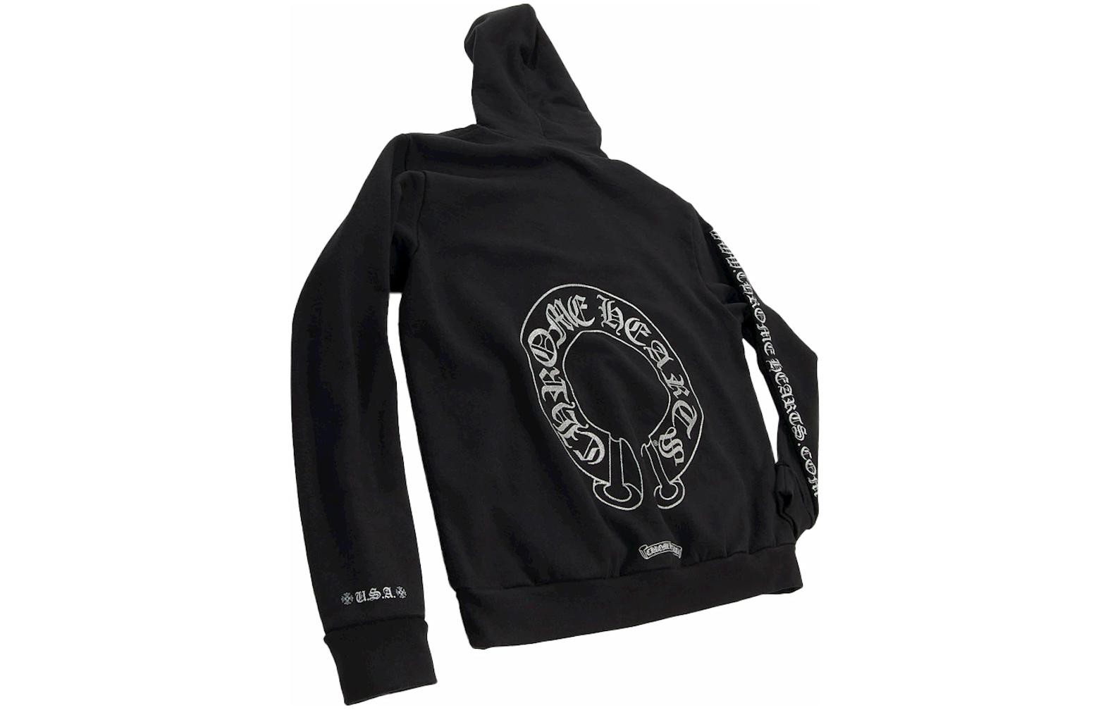 Lookbook Sudadera con Capucha Chrome Hearts SS24 Estampado Alfabeto Negro. CH-3342211